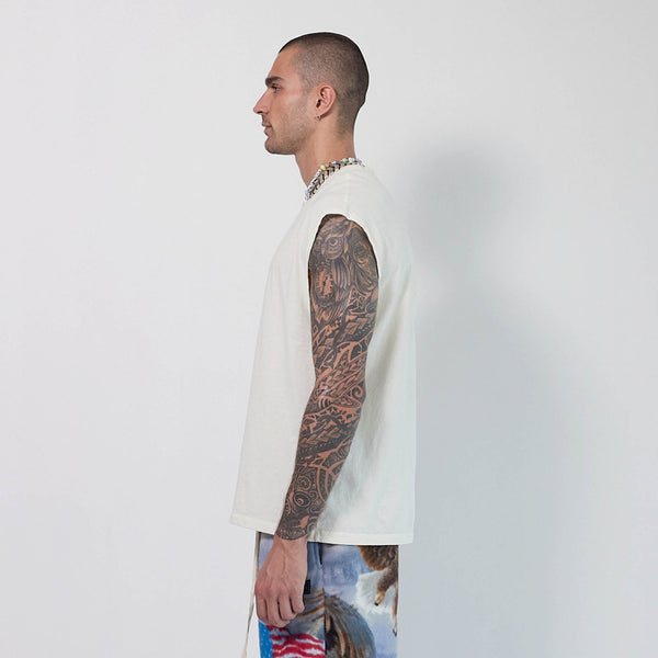Daniel Patrick 3 Pack Standard Gym Tanks Tops Natural
