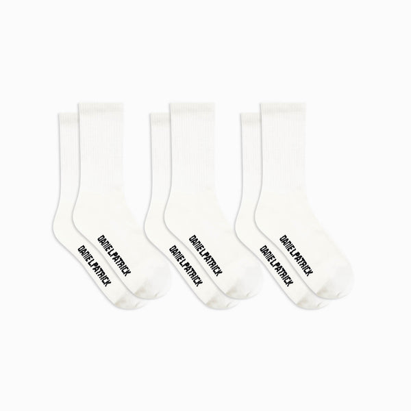 daniel patrick 3 pack standard socks Accessories cream + black