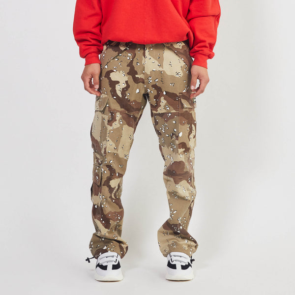 Daniel Patrick 7 Pocket Cargo Bottoms Distressed Desert Camo