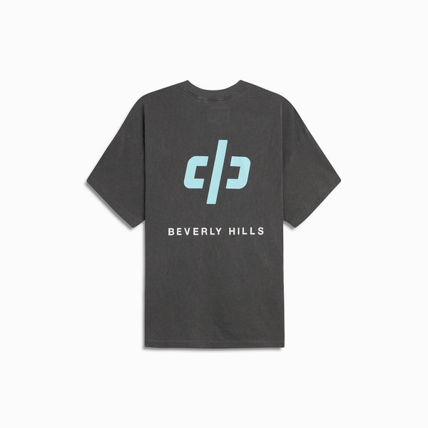 Daniel Patrick Beverly Hills Icon Tee Tops Vintage Black + Clearwater Blue