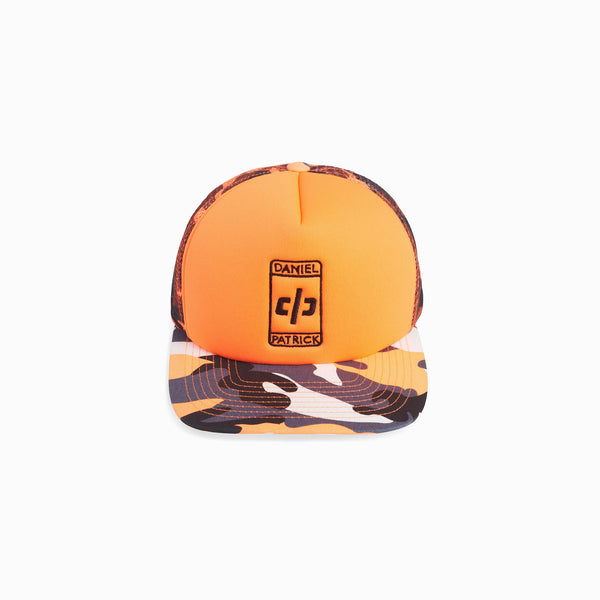 daniel patrick beverly hills trucker cap Accessories neon orange + orange camo
