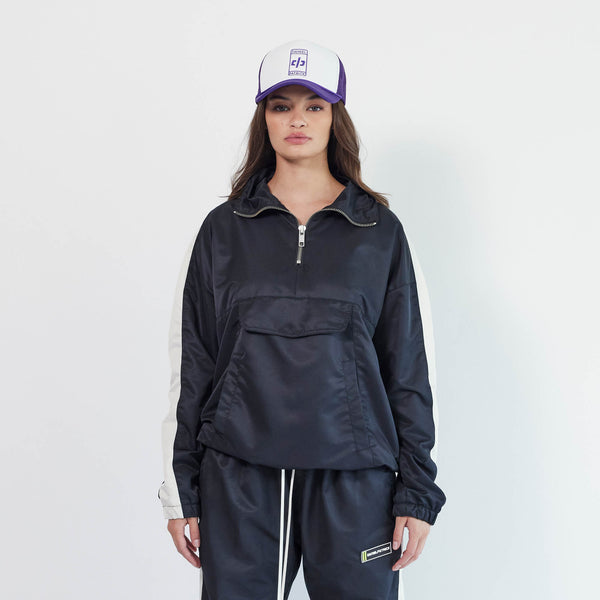 Daniel Patrick Classic Anorak Outerwear Black + Ivory