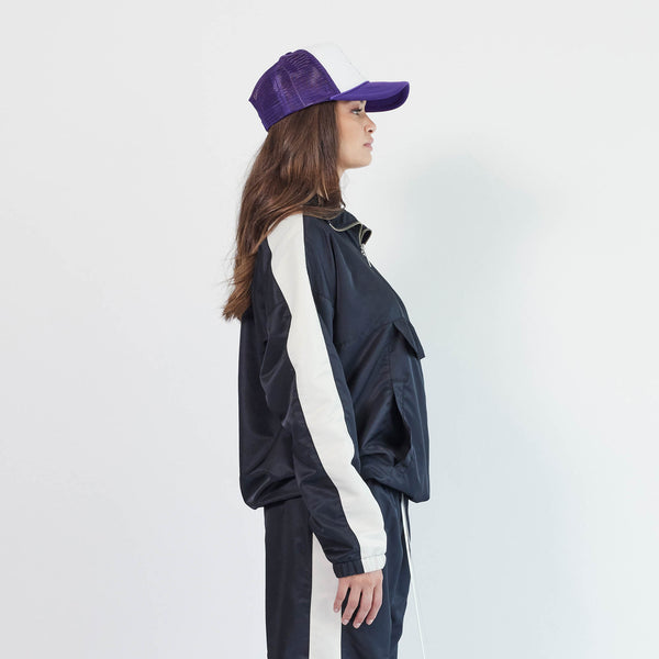 Daniel Patrick Classic Anorak Outerwear Black + Ivory