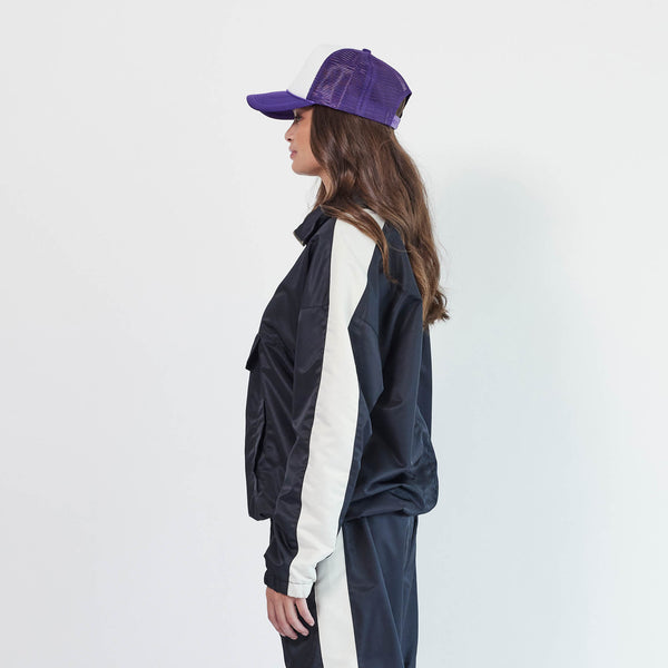 Daniel Patrick Classic Anorak Outerwear Black + Ivory