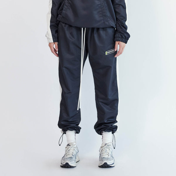 Daniel Patrick Classic Parachute Track Pant Bottoms Black + Ivory