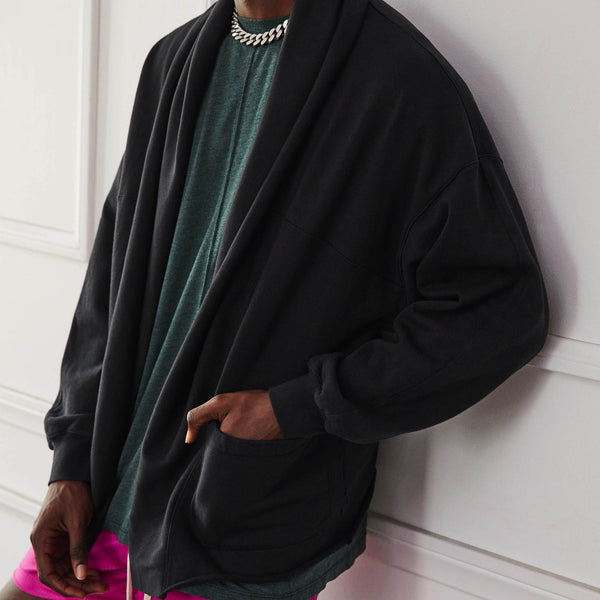 Daniel Patrick Roaming Cloak Tops Washed Black