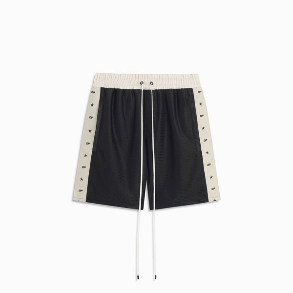 daniel patrick DP all-star mesh gym short Bottoms black + ivory
