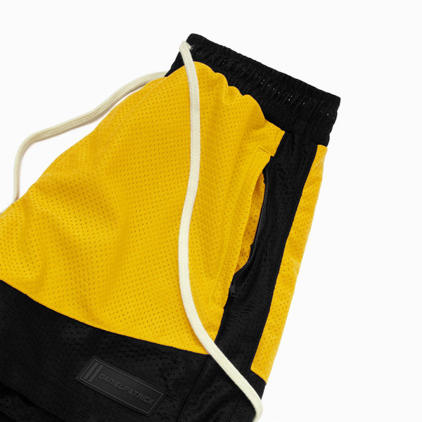 Daniel Patrick Icon Mesh Gym Short Bottoms Yellow + Black