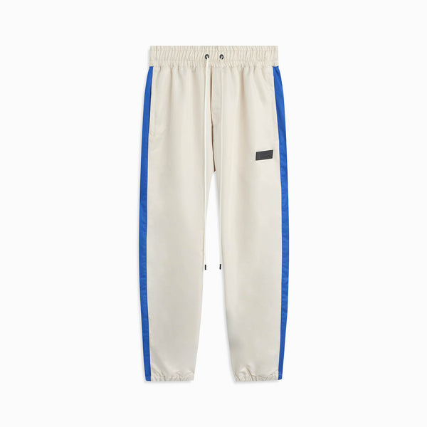daniel patrick parachute track pant 1.5 Bottoms ivory + cobalt