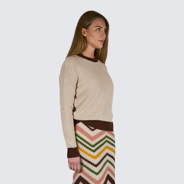 danielapi Slit Sweater Bicolor