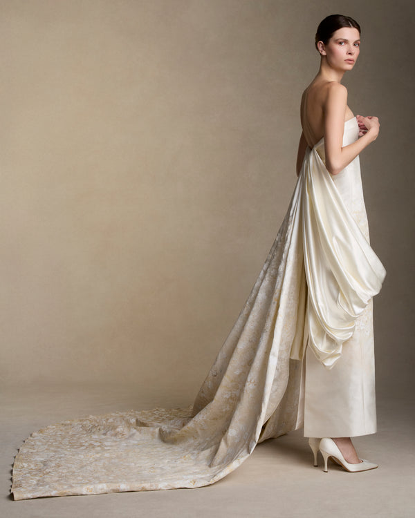 Danielle Frankel Agnes Hand Painted GOWN PEARL