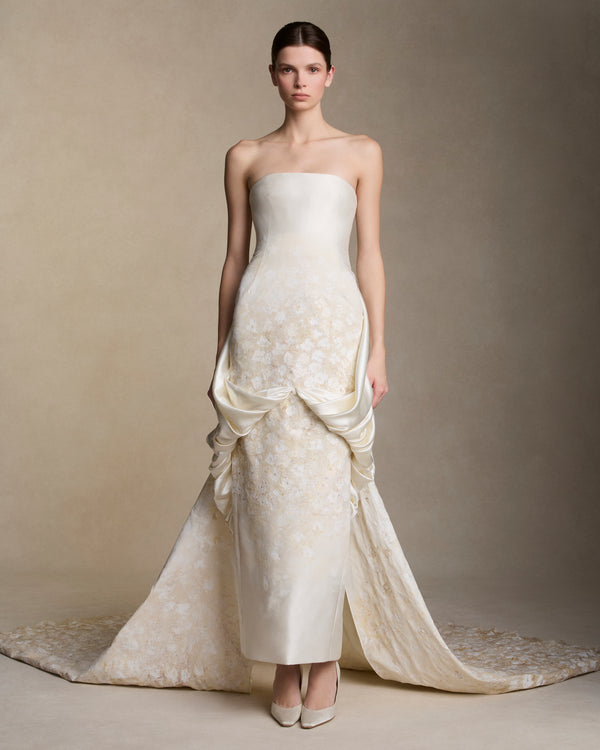 danielle frankel Agnes Hand Painted GOWN PEARL