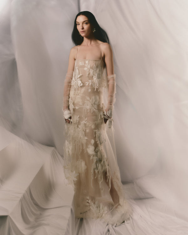 Danielle Frankel Alexandra GOWN Bisque