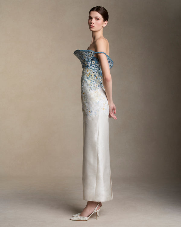 Danielle Frankel Clover Hand Painted DRESS PEARL