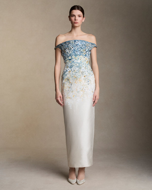 danielle frankel Clover Hand Painted DRESS PEARL