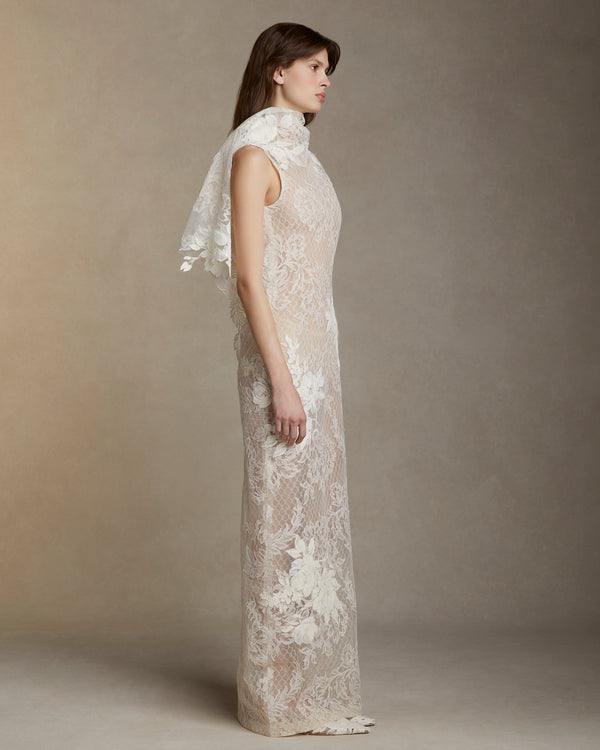 Danielle Frankel Laurel GOWN BISQUE