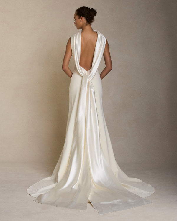 danielle Frankel Miles Wool Viscose GOWN PEARL