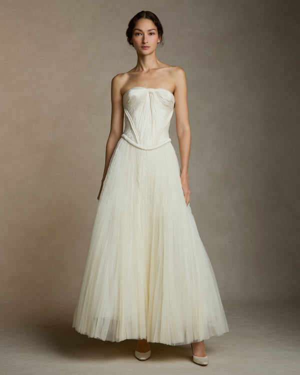 danielle frankel Priscilla Bustier TOP IVORY