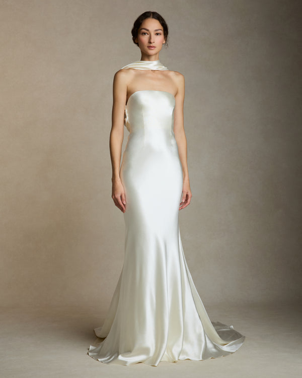 danielle frankel River GOWN PEARL