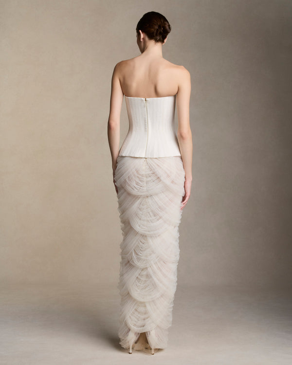 Danielle Frankel Veda - Linen Organza TOP PEARL