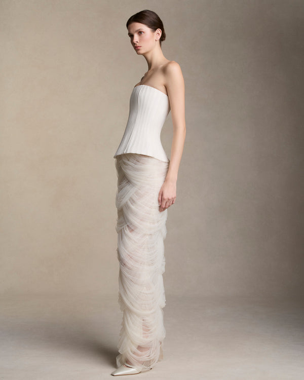Danielle Frankel Veda - Linen Organza TOP PEARL