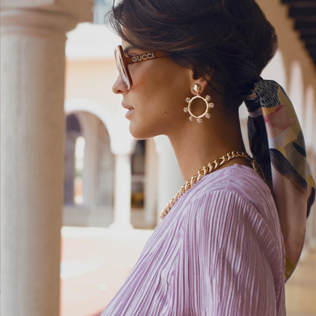 Dannijo Abstract Printed Square Scarf