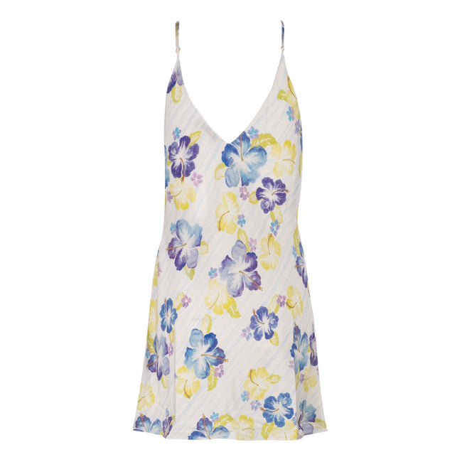 Dannijo Azul Multi Watercolor Hibiscus Mini Slip