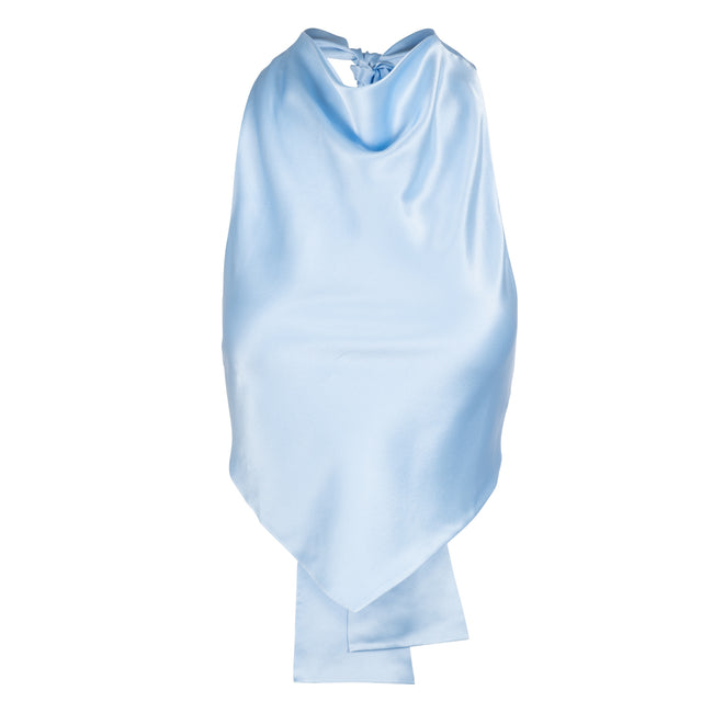 dannijo Baby Blue Scarf Top