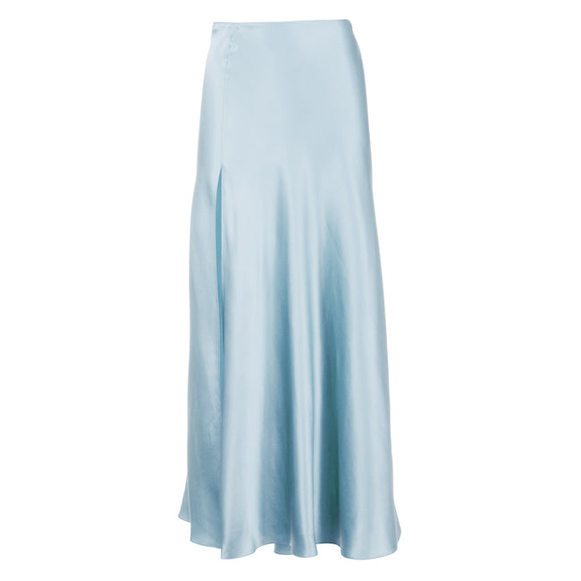 dannijo Blue Mist Midi Skirt with High Slit