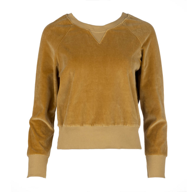 dannijo Camel Velour Raglan Sweatshirt