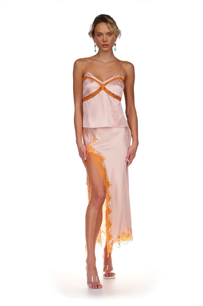 Dannijo Dusty Rose Lace Paneled Camisole