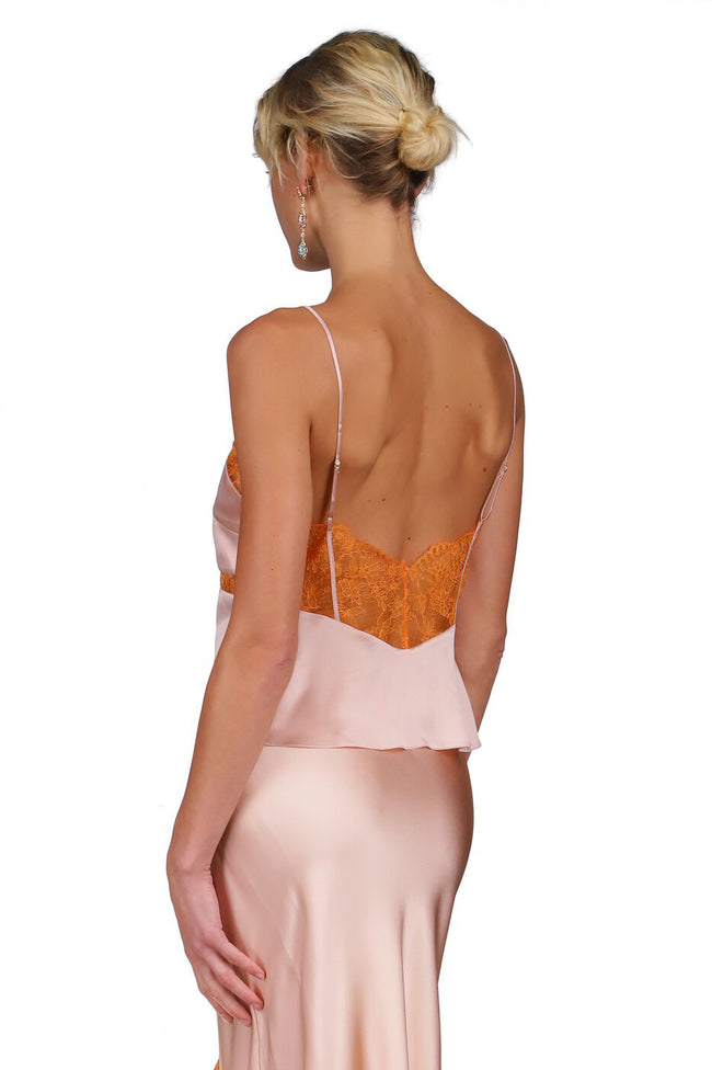 Dannijo Dusty Rose Lace Paneled Camisole
