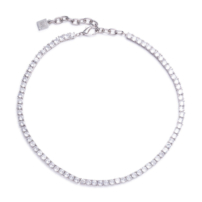 dannijo Gemini Silver Tennis Necklace
