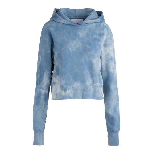 dannijo Indigo Tie Dye Cropped Hoodie
