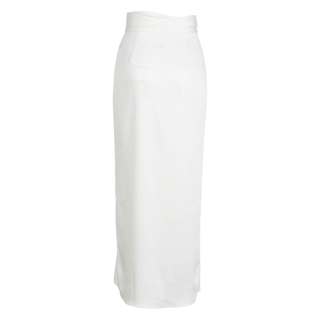 dannijo Ivory Wrap Midi Skirt