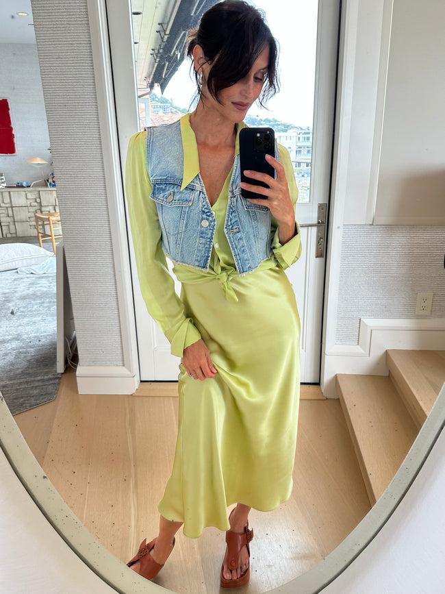 Dannijo Moss Midi Dress With Contrast Straps