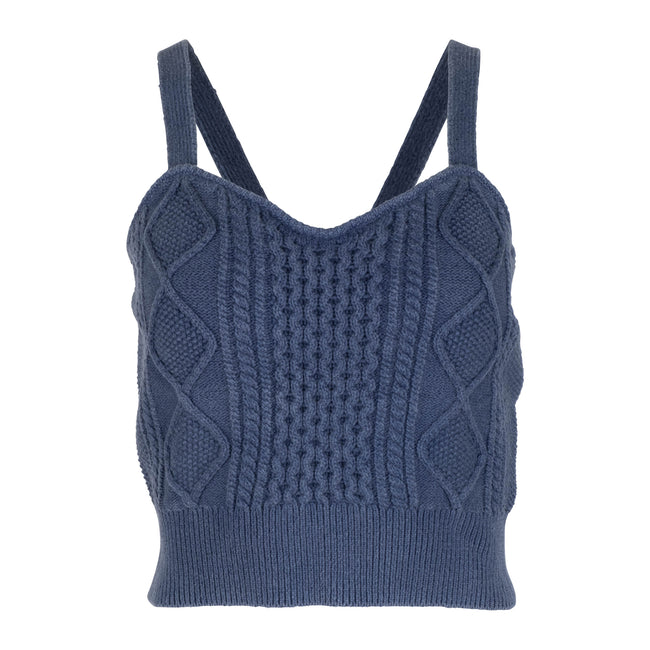 dannijo Navy Cable-Knit Tank