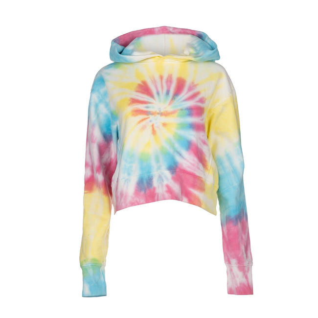 dannijo Neon Tie Dye Cropped Hoodie