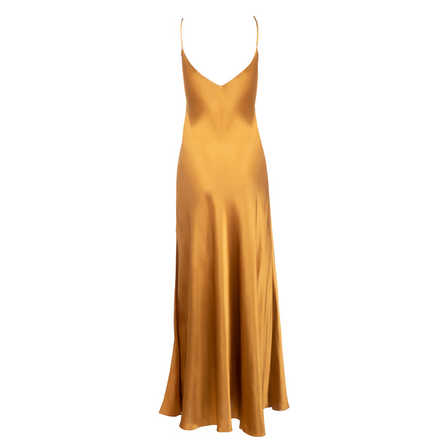 Dannijo New Bronze Mossy Maxi Slip Dress