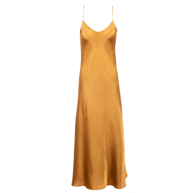 dannijo New Bronze Mossy Maxi Slip Dress