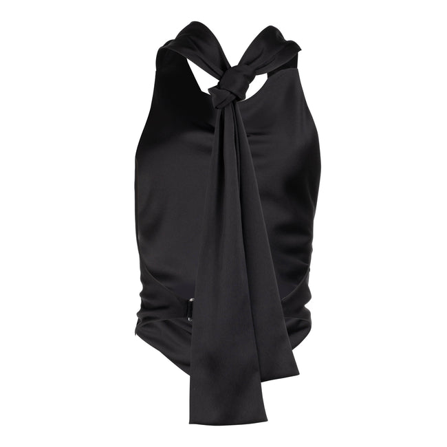 Dannijo Noir Halter Scarf Top