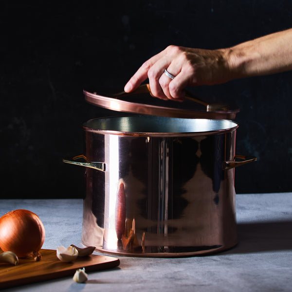 dansk Copper 7QT Stock Pot with Lid by Jens Quistgaard