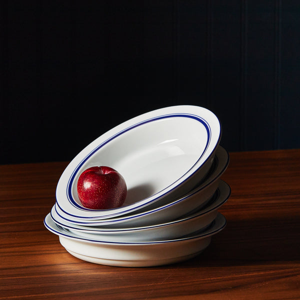 dansk Christianshavn Rimmed Soup Bowls Set of 4