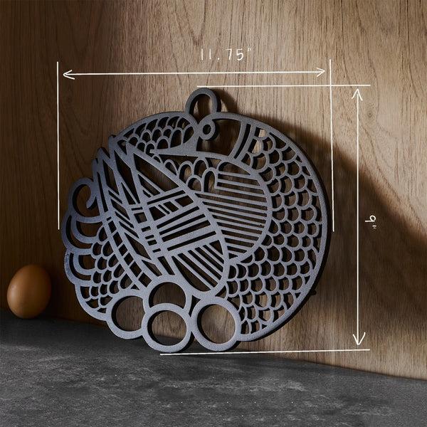 Dansk Gunnar Cyrén Cast Iron Bird Trivet