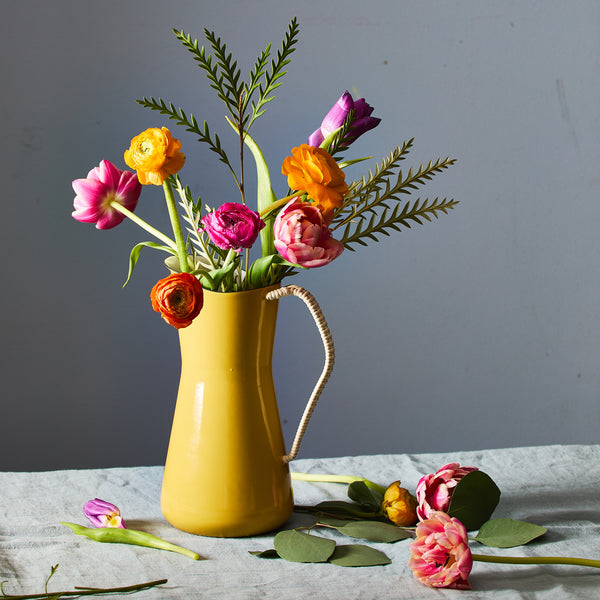 Dansk Købenstyle Wrapped Handle Water Pitcher Goldenrod