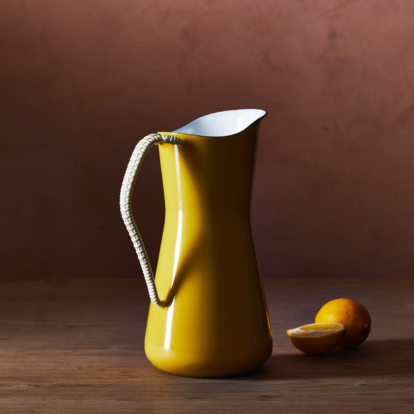 dansk Købenstyle Wrapped Handle Water Pitcher Goldenrod