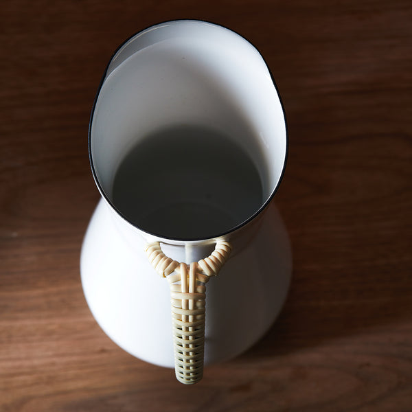 Dansk Købenstyle Wrapped Handle Water Pitcher White