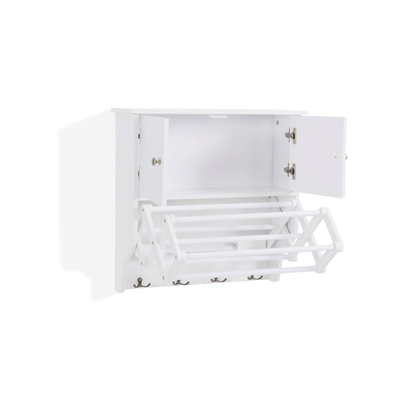 Danya B Accordion Expandable / Collapsible Wall Mount Drying Rack With Cabinet