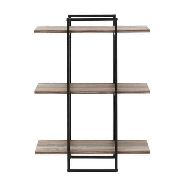 Danya B Antigua Crossed Double Rectangle 3-Tier Shelf Unit