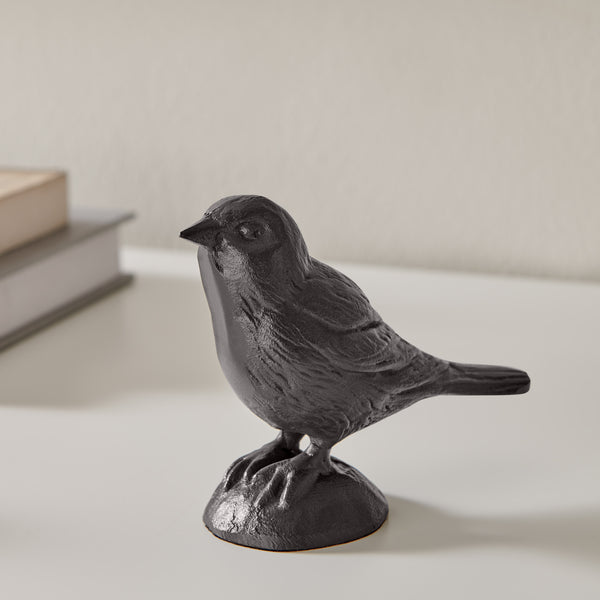 Danya B Brown Cast Iron Set Of 2 Bird Sculptures - Tabletop Desk Ornaments Or Decorative Paperweights